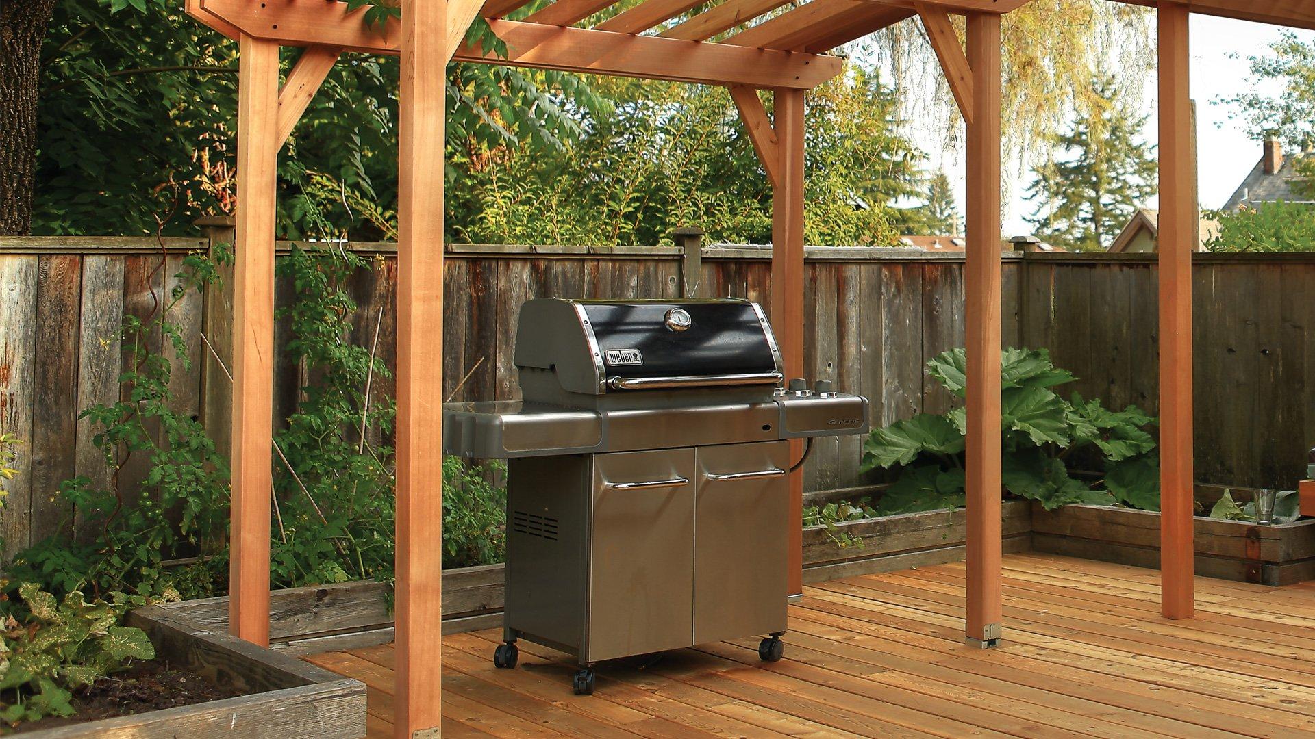 diy bbq cover project made of cedar